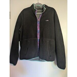 Chubbies mens Jacket Large Reversible pockets Fleece sherpa full zip fleece